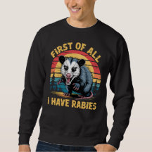 I Have Rabies Opossum Sunset Retro