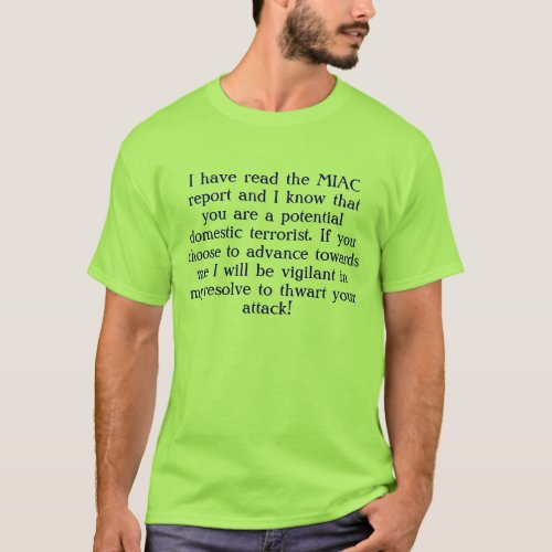 I have read the MAIC report and I know that you T_Shirt