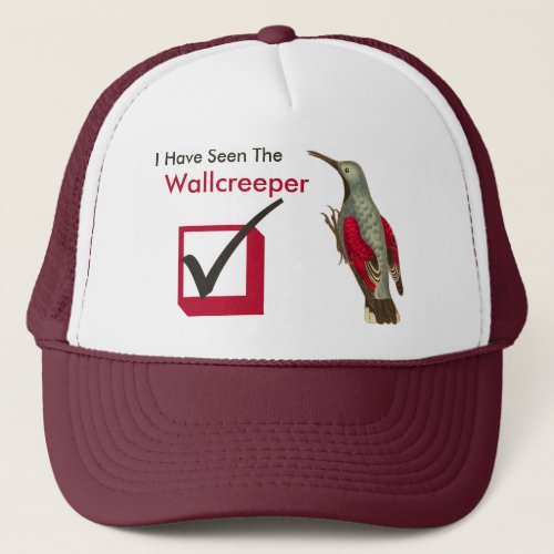 I Have Seen the Wallcreeper Birders Check Box Trucker Hat