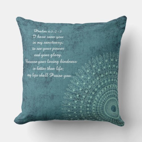 I Have Seen You Psalm 632_3 Reversible Pillow