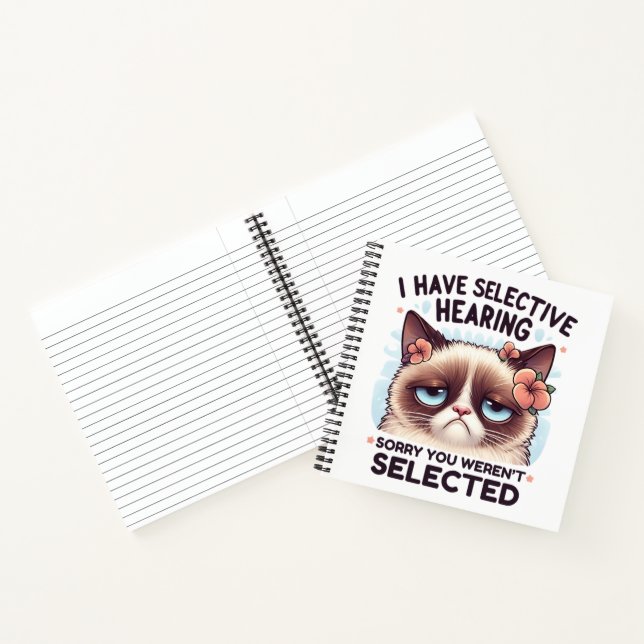 I Have Selective Hearing Funny Cat Lover Gift  Notebook (Inside)