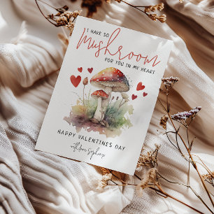 I Have So Mushroom In My Heart For You Valentine Holiday Card