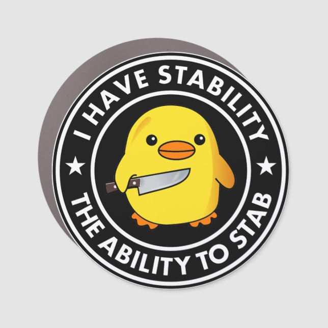 I Have Stability Ability To Stab Funny Car Magnet (Front)