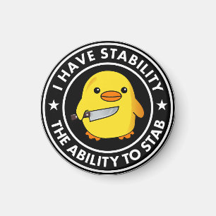 I Have Stability Ability To Stab Funny Magnet