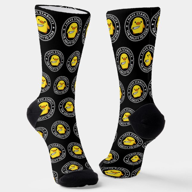 I Have Stability Ability To Stab Funny Socks (Angled)
