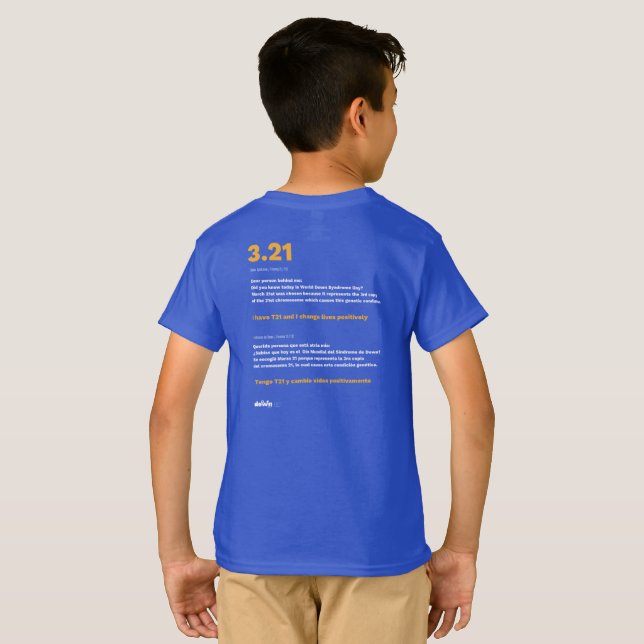 I have T21| Down Syndrome Awareness Kids' T-shirt (Back Full)