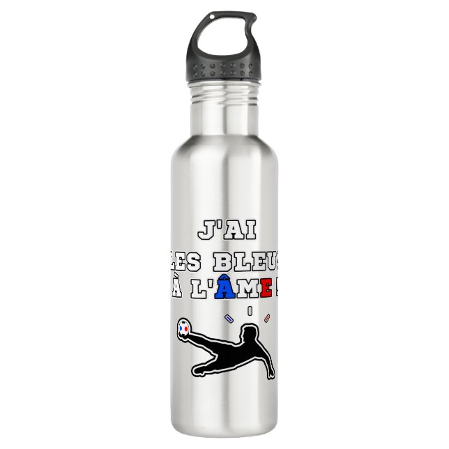 I HAVE THE BLUE IN THE SOUL - WORD GAMES STAINLESS STEEL WATER BOTTLE (Front)