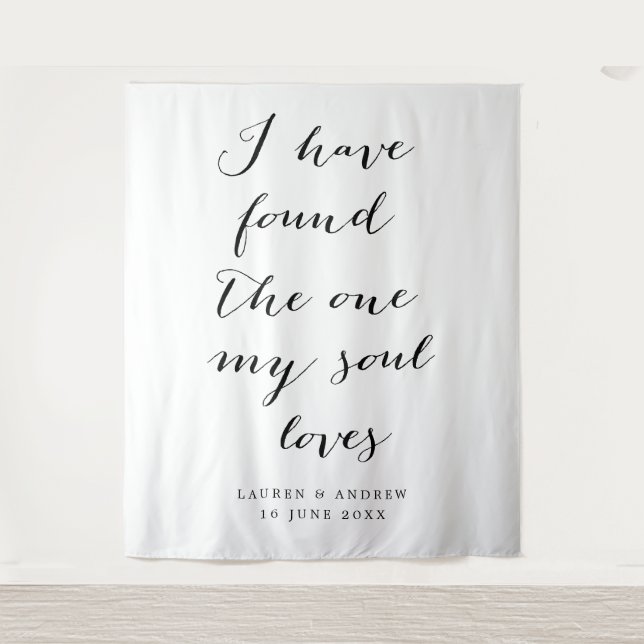 I Have the Found the One Wedding Ceremony Backdrop (Front)