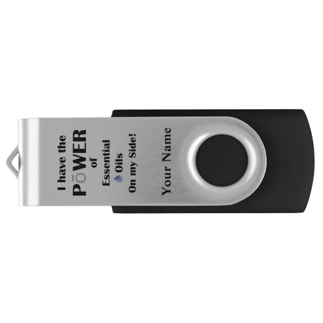 I have the Power of Essential Oils on My Side! Flash Drive (Back)
