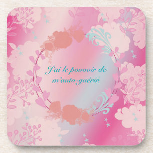 I have the power to heal myself beverage coaster