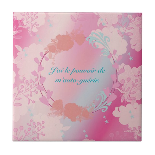 I have the power to heal myself ceramic tile (Front)