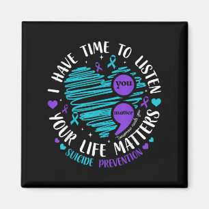 I Have Time To Listen Heart Suicide Prevention Sem Magnet