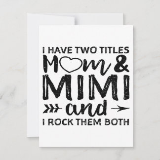 I Have Two Mom And Mimi|Papa and Mama Invitation