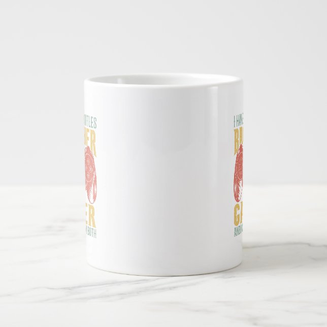  I Have Two Titles Brother And Gamer, Funny Gamer Giant Coffee Mug (Front)