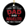 I have Two Titles Dad and Abuelito Red Plaid Ceramic Ornament