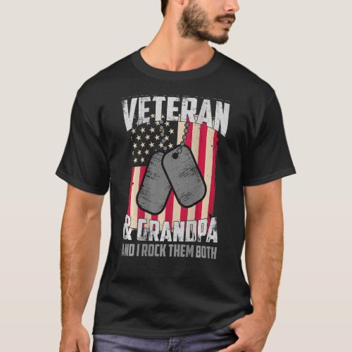 I Have Two Titles Veteran And Grandpa T_Shirt