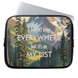 I haven't been everywhere Retro Wanderlust Travel Laptop Sleeve