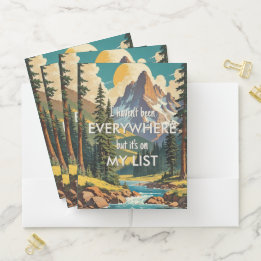 I haven't been everywhere Retro Wanderlust Travel Pocket Folder