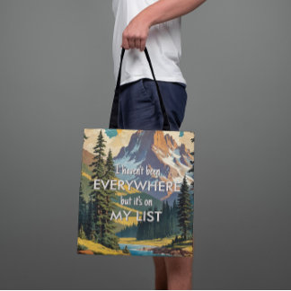 I haven't been everywhere Retro Wanderlust Travel Tote Bag