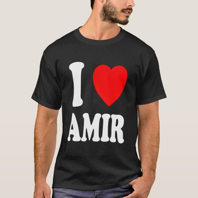 I He Love Amir Spouse Married T-Shirt (Front)