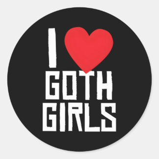 I He Love Goth Emo Gothic Classic Round Sticker