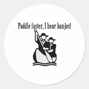 I Hear Banjos Classic Round Sticker