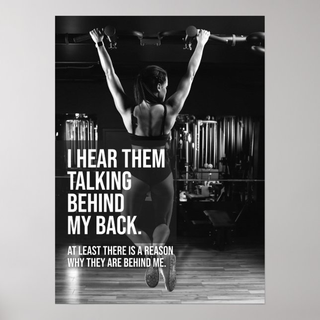 I Hear Them Talking Behind My Back - Fitness Poster (Front)