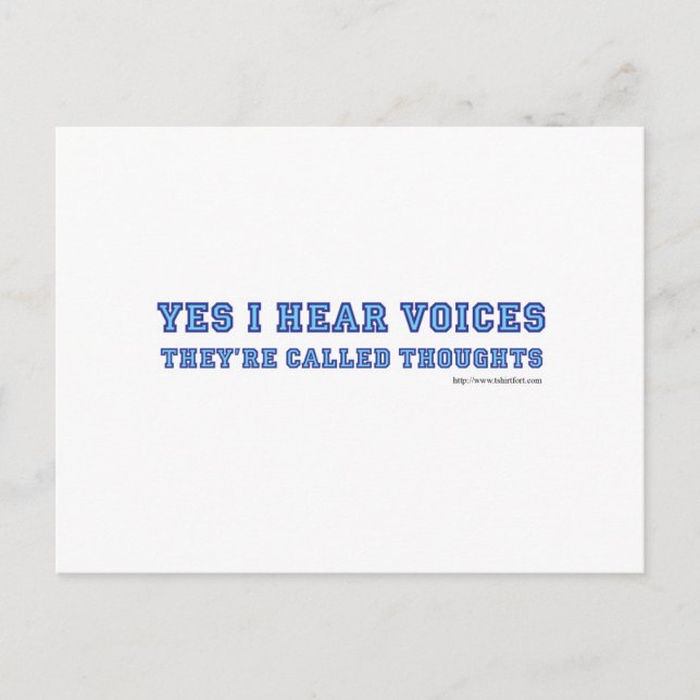 I Hear Voices Postcard (Front)