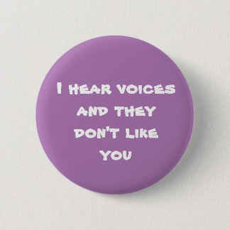I Hear Voices - Purple Ver Button