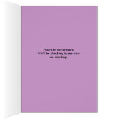 I heard about your cancer diagnosis. (Inside (Right))