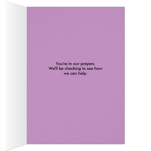 I heard about your cancer diagnosis. (Inside (Right))