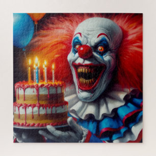 I Heard It's Your Birthday Horror Clown Jigsaw Puzzle