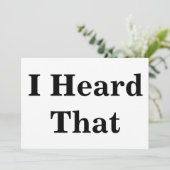 I Heard That Sign (Standing Front)