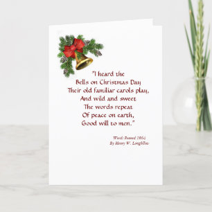 I Heard the Bells Hymn Christmas Card