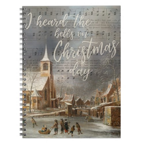 I Heard the Bells on Christmas Day Vintage Church Notebook