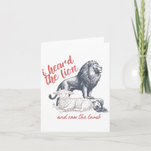 I Heard The Lion And Saw The Lamb Sheep Minimalist Card