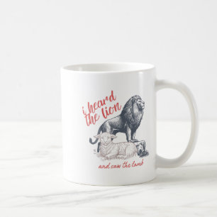 I Heard The Lion And Saw The Lamb Sheep Minimalist Coffee Mug