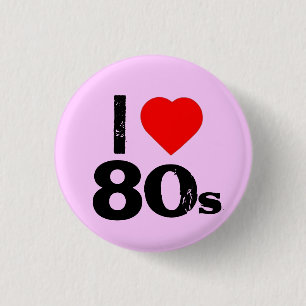 "I heart 80's" Pinback Button