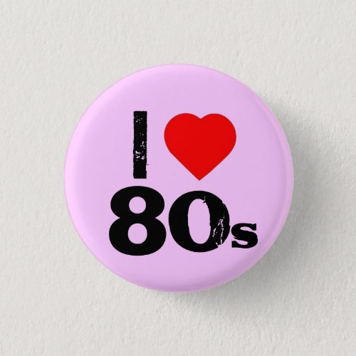 I heart 80s Pinback Button