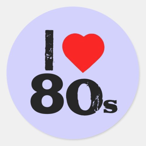 I Heart 80s Stickers