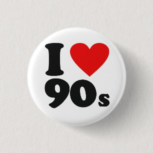 I Heart 90's Pinback Button