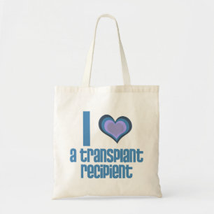 I *heart* a transplant recipient tote bag
