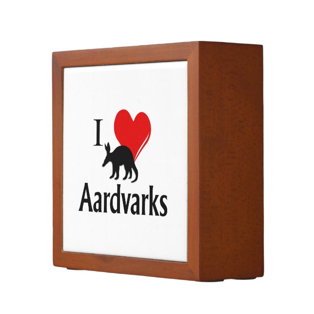 I Heart Aardvarks Desk Organizer (Right)