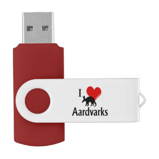 I Heart Aardvarks Flash Drive