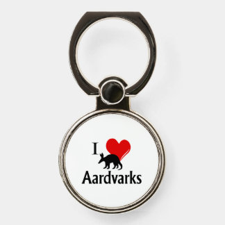 I Heart Aardvarks Phone Ring Stand