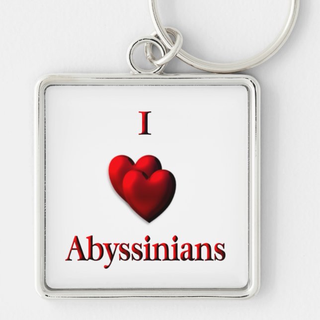 I Heart Abyssinias Keychain (Front)