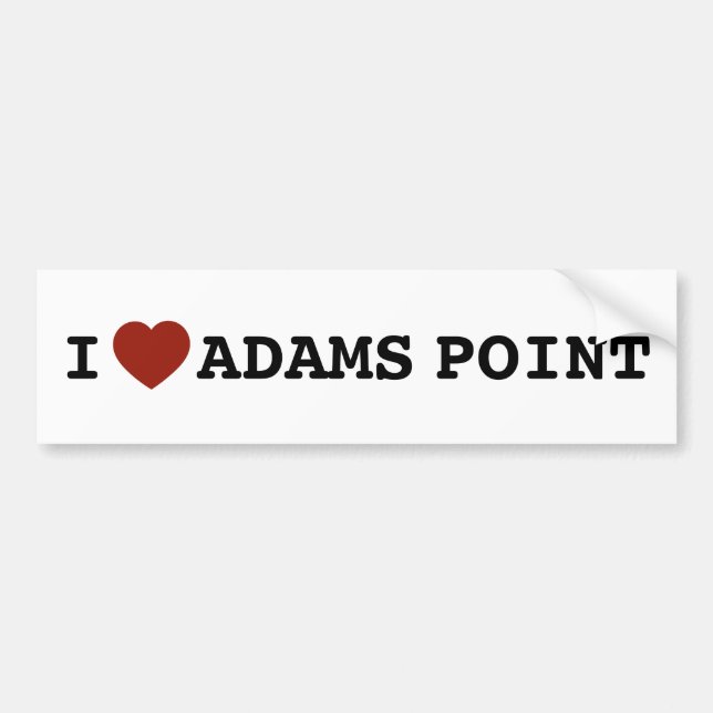 I heart Adams Point Bumper Sticker (Front)