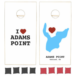 I heart Adams Point + Lake Merritt Cornhole Set