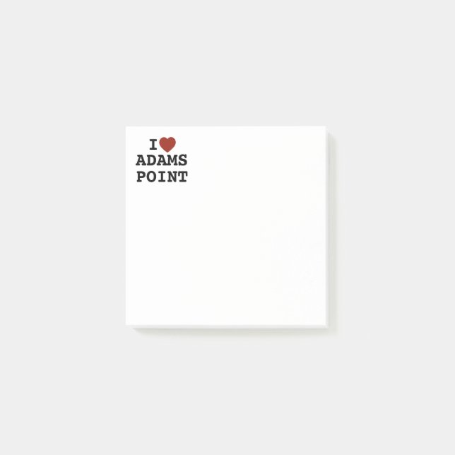 I heart Adams Point Notes (Front)