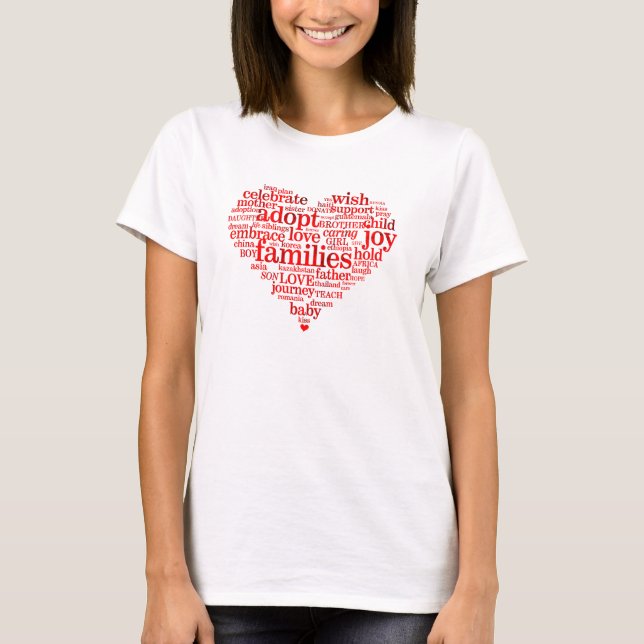 I Heart Adoption Women's Ringer Tee (Front)